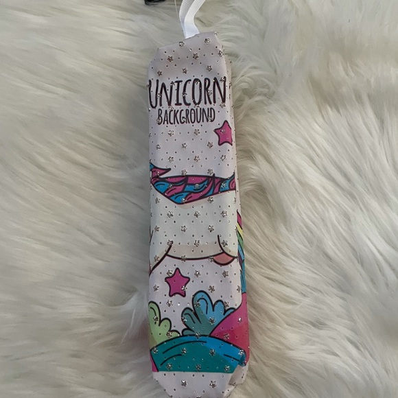 Light Pink Glittered Unicorn Pencil Bag - Picture 3 of 5